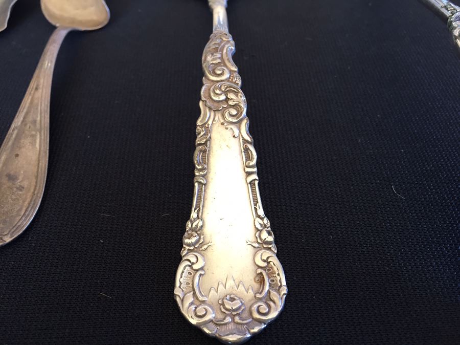 Silverplate Lot With Several Pieces Of Sterling Silver [Photo 7]