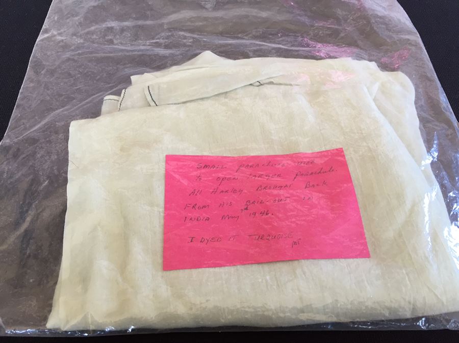 US Army Air Forces Small Parachute Used To Open Larger Parachute From Bail Out Over India May 1946 [Photo 4]