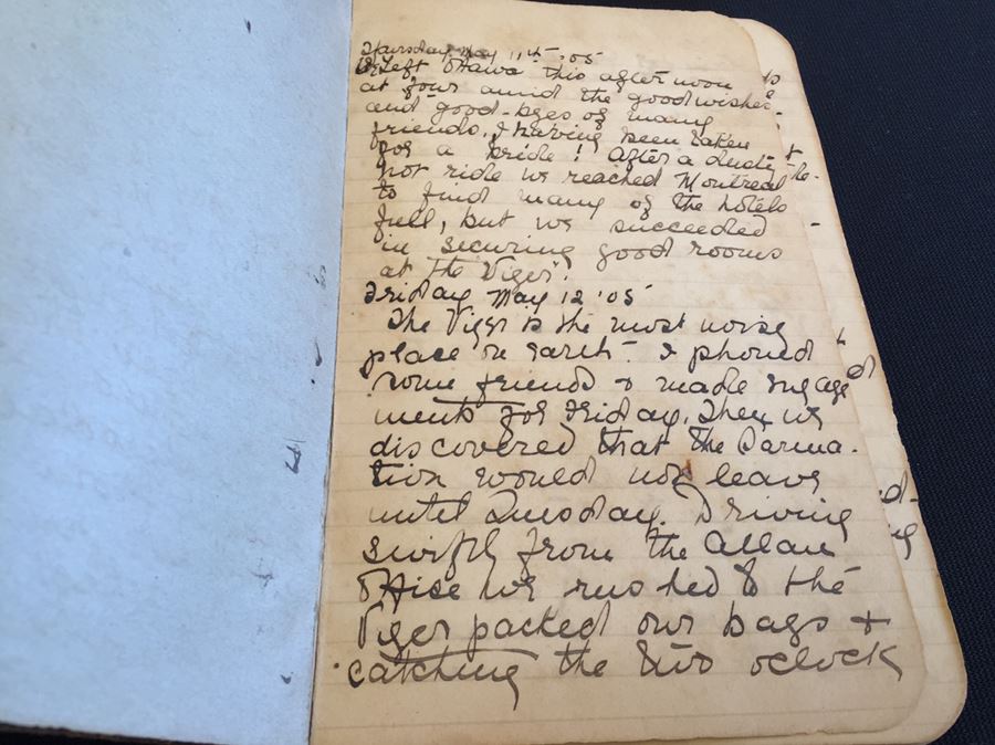 Journal About Trips Abroad Starting In 1905 [Photo 3]