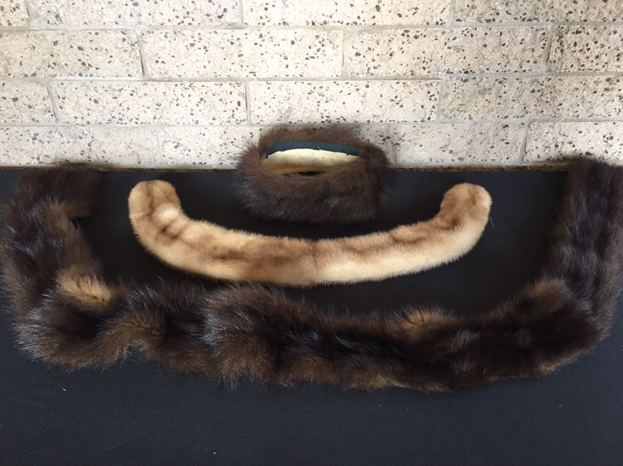 Fur Stoles And Headband Lot [Photo 1]