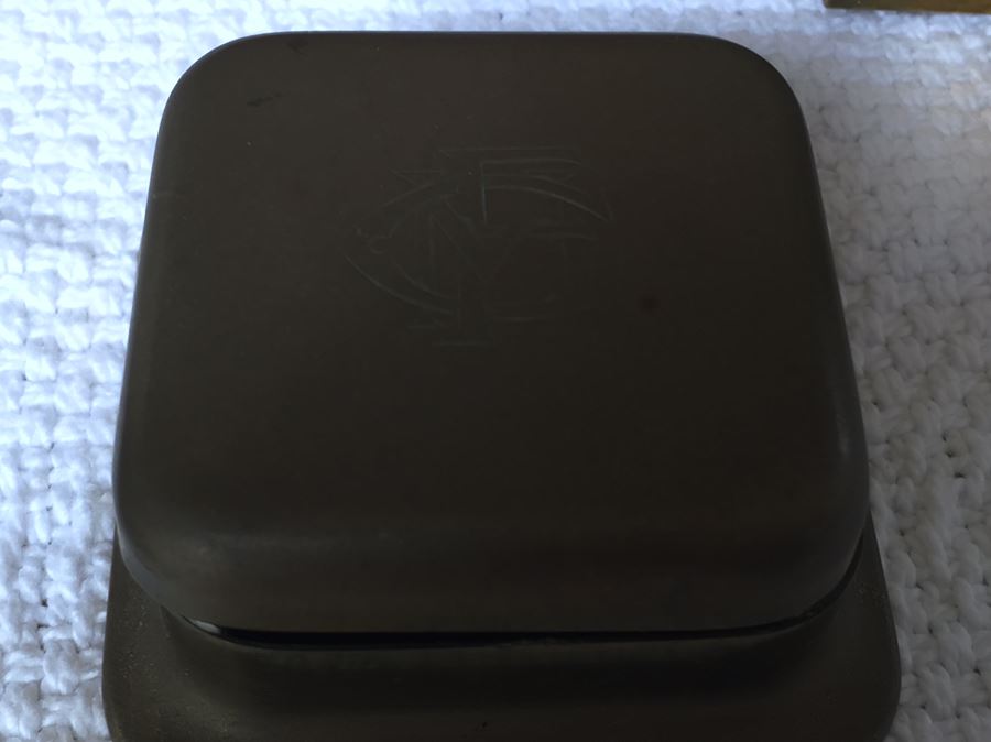 Vintage Bradley & Hubbard Brass Desk Set Plus Wooden Photo Cube [Photo 7]