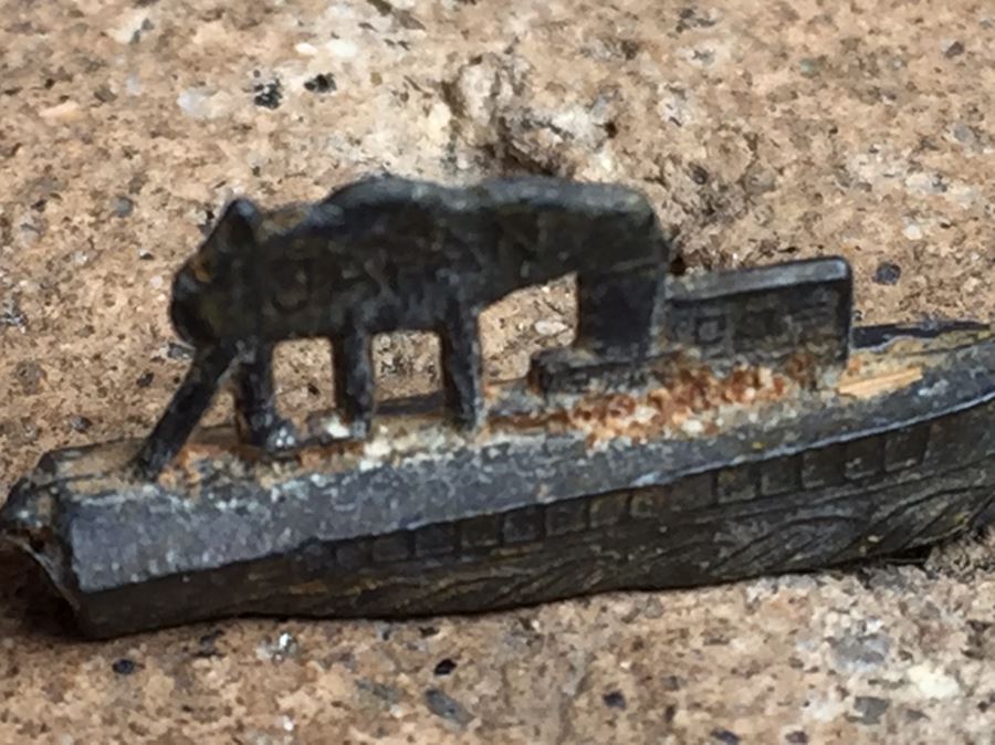 Miniature Metal Figurines Made In Japan Motorcycle With Sidecar, Steamship, Rocking Horse, Fish [Photo 11]