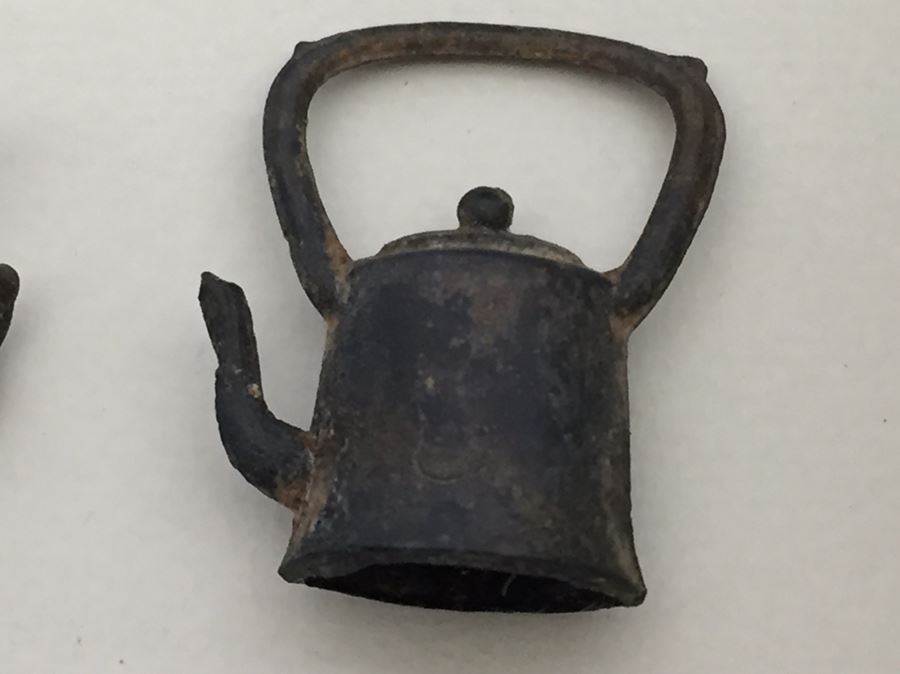 Miniature Metal Figurines Made In Japan Motorcycle With Sidecar, Steamship, Rocking Horse, Fish [Photo 9]