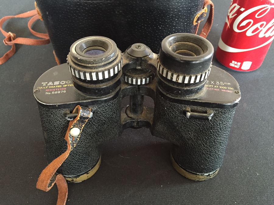 Vintage TASCO Bionoculars Registered No. 58976 7 X 35MM Japan Great Optics With Case [Photo 2]