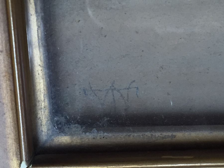 Well Executed Original Painting Beach Scene In Old Frame Signed Lower Left Artist Signature Unknown [Photo 4]