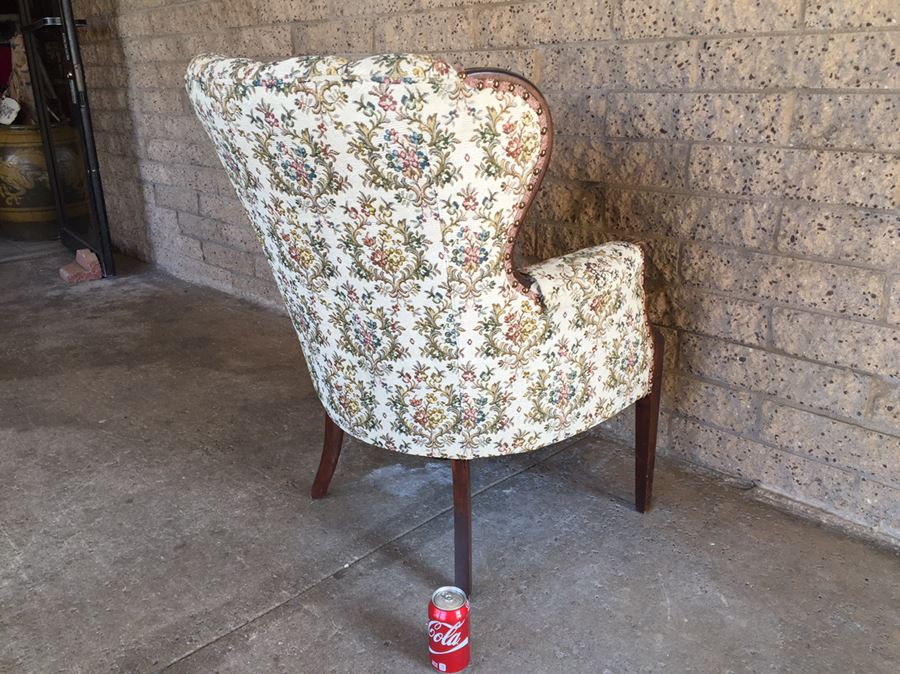 Upholstered Wingback Chair [Photo 5]