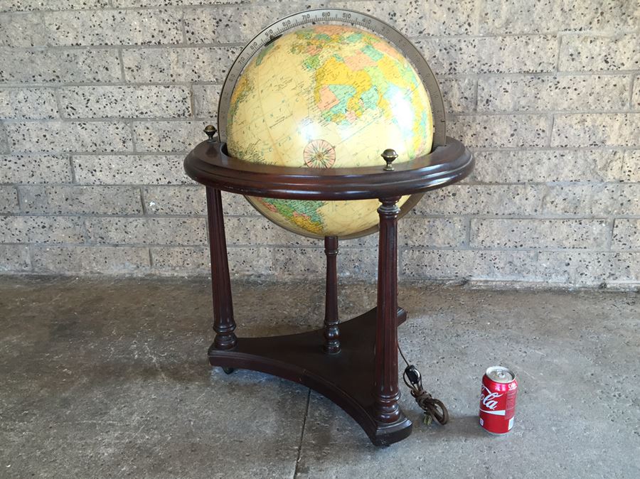 16 Inch Diameter Heirloom Globe By Replogle With Stand And Light [Photo 2]