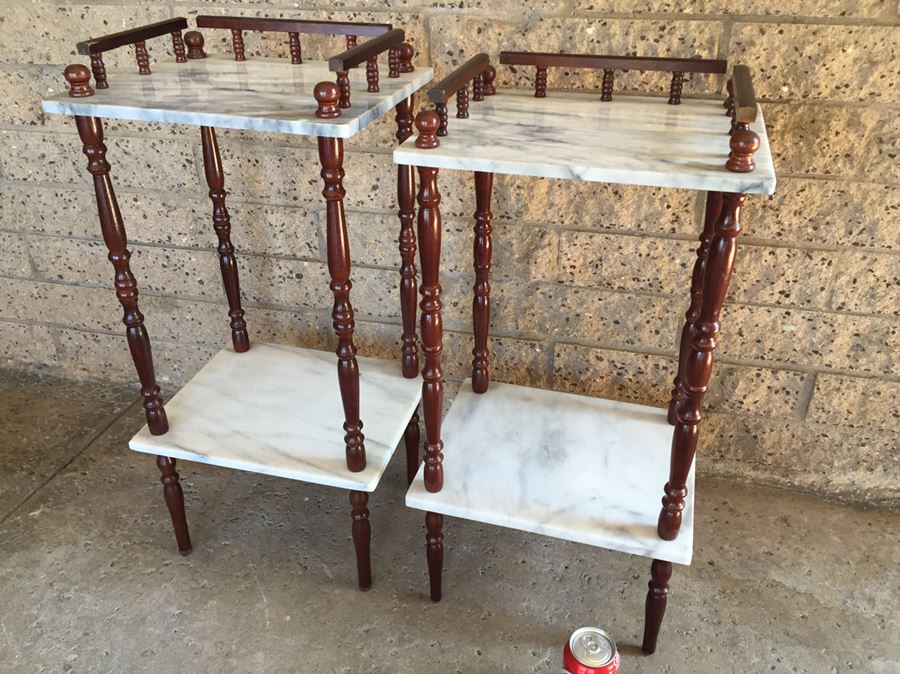 Pair Of Marble Tables [Photo 4]