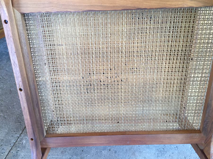 Pair Of Nice Mid-Century 1964 Side Tables By Drexel With Cane On Lower Shelf [Photo 13]