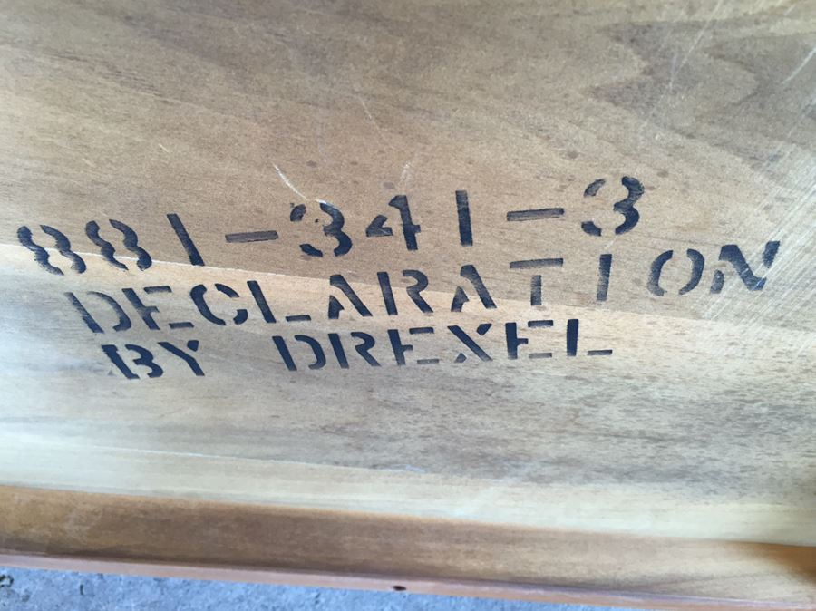 Pair Of Nice Mid-Century 1964 Side Tables By Drexel With Cane On Lower Shelf [Photo 14]