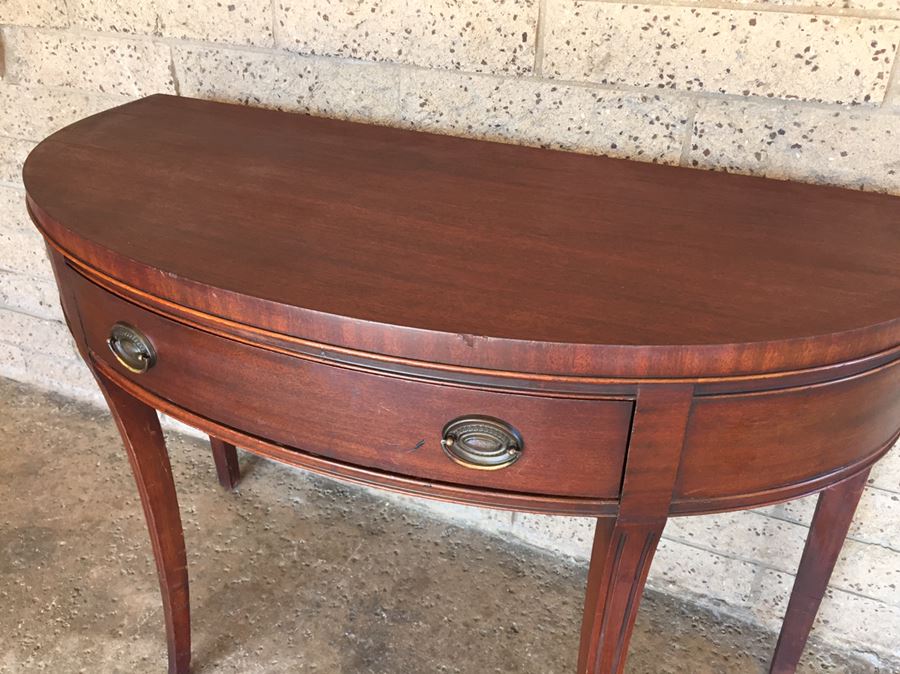 Vintage Demilune Table By White Furniture Co [Photo 5]