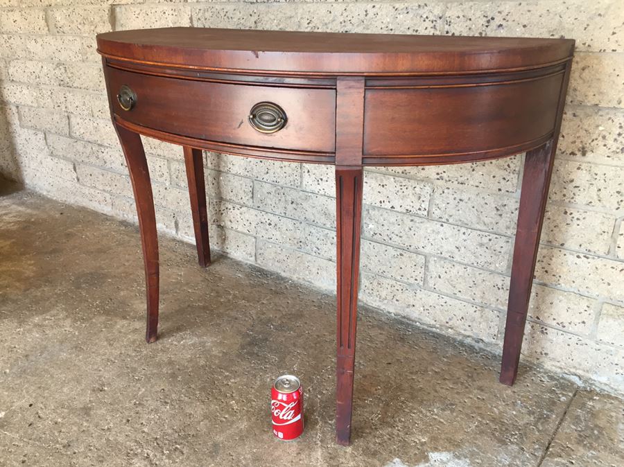 Vintage Demilune Table By White Furniture Co [Photo 9]