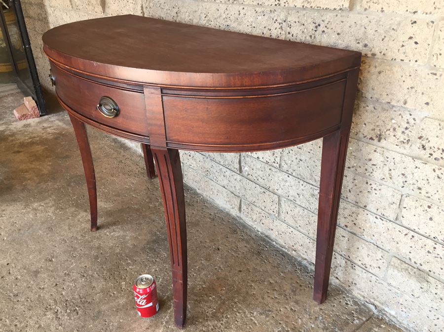 Vintage Demilune Table By White Furniture Co [Photo 8]