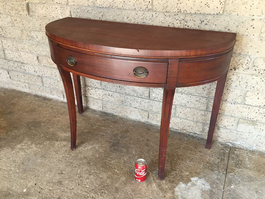 Vintage Demilune Table By White Furniture Co [Photo 4]