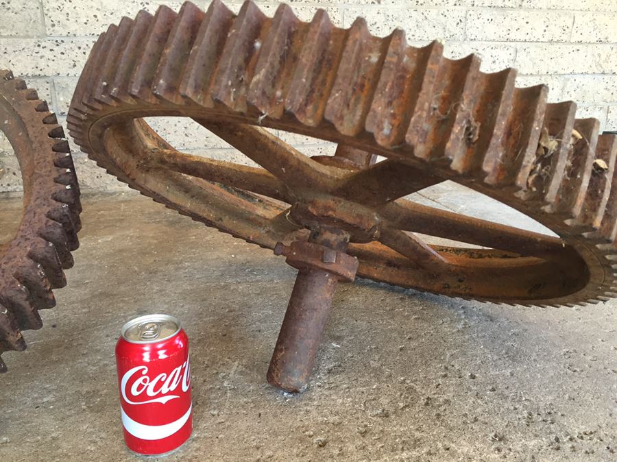 Massive Industrial Wrought Iron Working Gears [Photo 2]