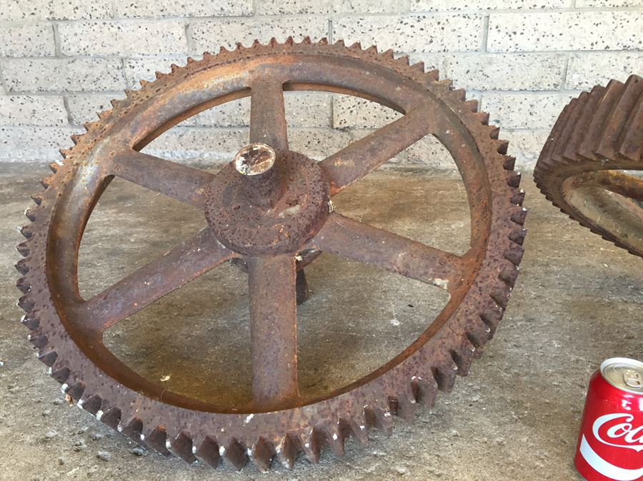 Massive Industrial Wrought Iron Working Gears [Photo 6]