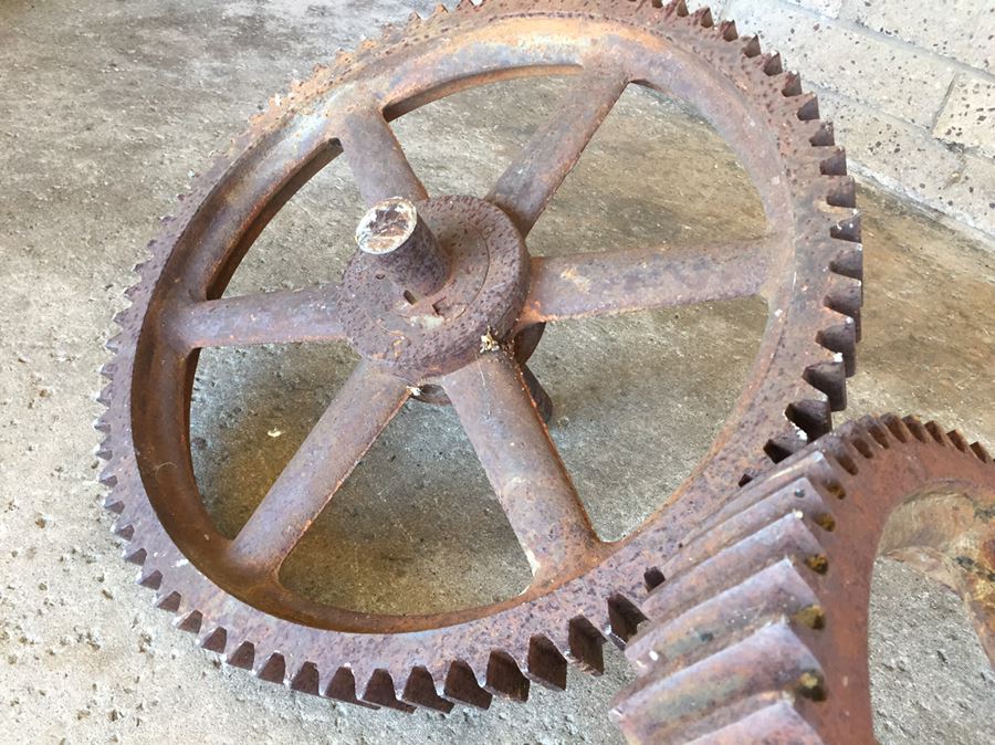 Massive Industrial Wrought Iron Working Gears [Photo 9]
