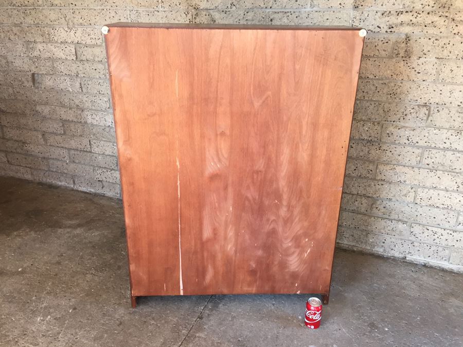 Vintage Wooden Adjustable Bow Front Bookshelf 5 Shelves Excellent Condition [Photo 10]