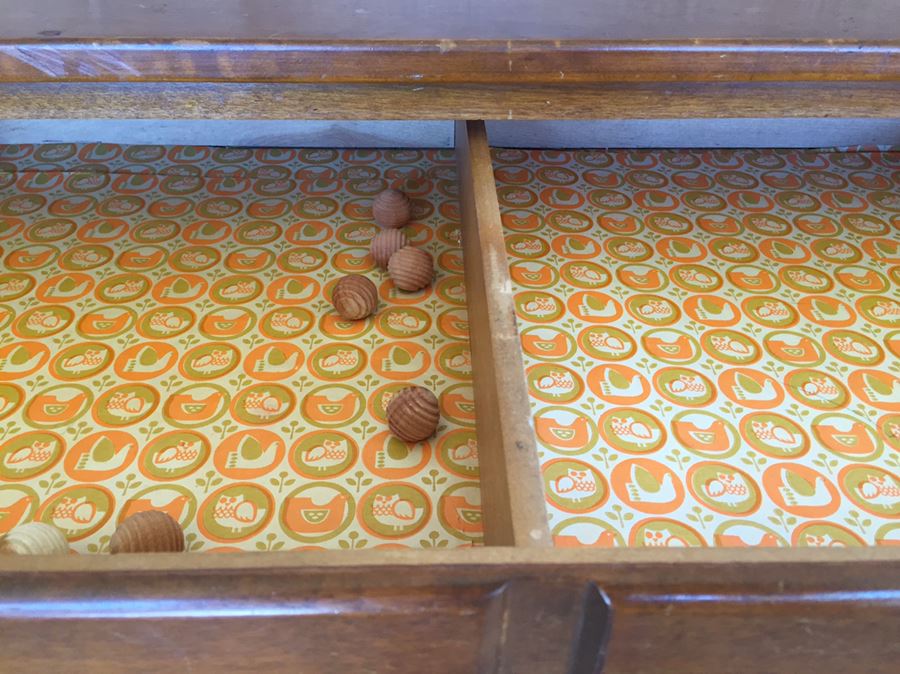 Vintage Maple Five Drawer Chest Of Drawers With Pull-Out Desk [Photo 9]