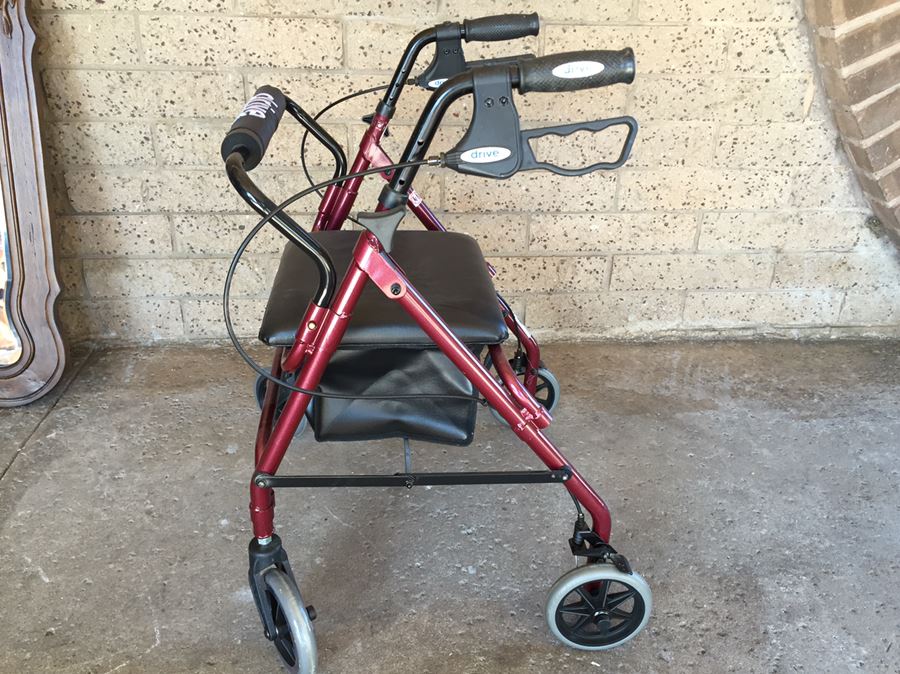 Like New Drive Medical 4 Wheel Rollator With Storage [Photo 7]