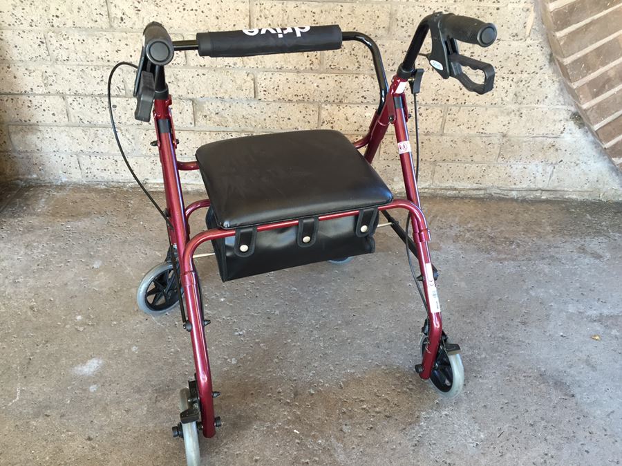 Like New Drive Medical 4 Wheel Rollator With Storage [Photo 5]