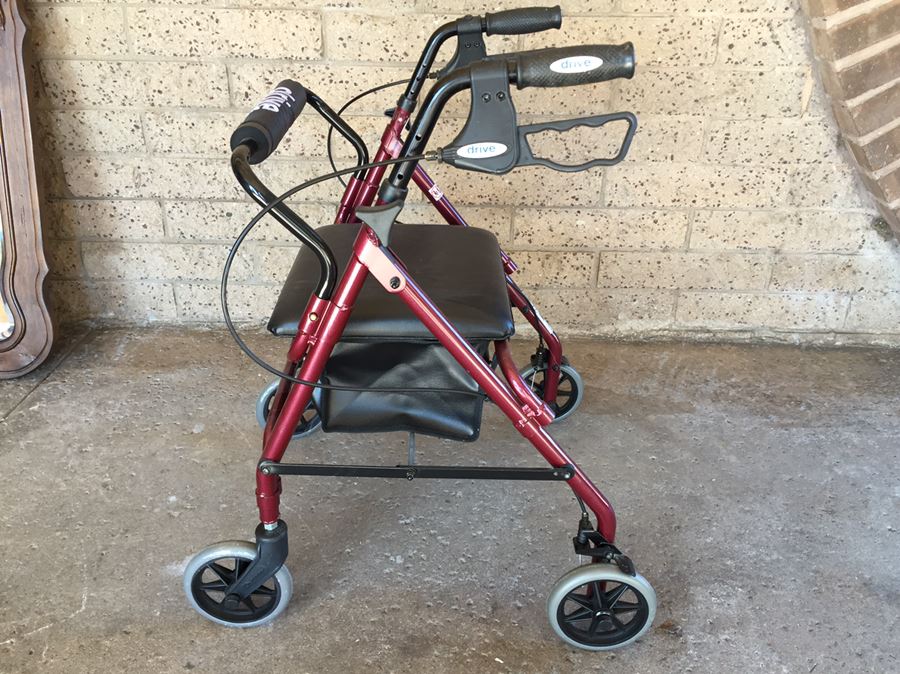 Like New Drive Medical 4 Wheel Rollator With Storage [Photo 2]