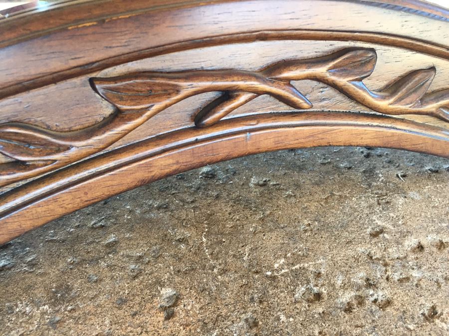 Pair Of Beveled Glass Wooden Mirrors [Photo 3]