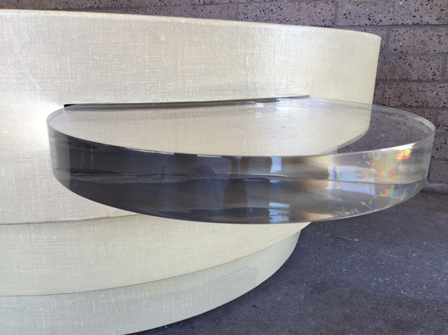 Unique Pair Of Mid-Century Tiered Tables With Lucite Trays [Photo 3]