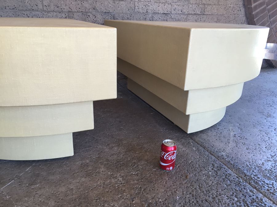 Unique Pair Of Mid-Century Tiered Tables With Lucite Trays [Photo 9]