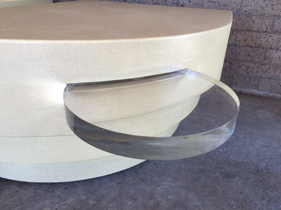 Unique Pair Of Mid-Century Tiered Tables With Lucite Trays [Photo 7]