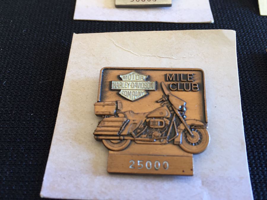 Collection Of Harley-Davidson Motor Cycles Miles Of Motoring Mileage Pins [Photo 9]