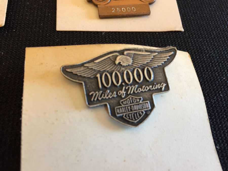 Collection Of Harley-Davidson Motor Cycles Miles Of Motoring Mileage Pins [Photo 2]