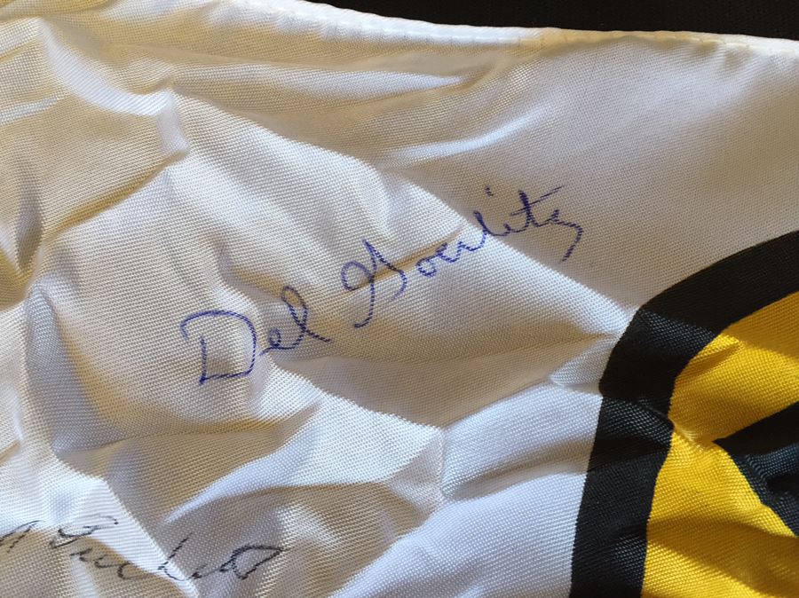 1st Cavalry Division Vietnam Flag Signed By Comrades During Reunion With Poster And Newspaper Article [Photo 7]