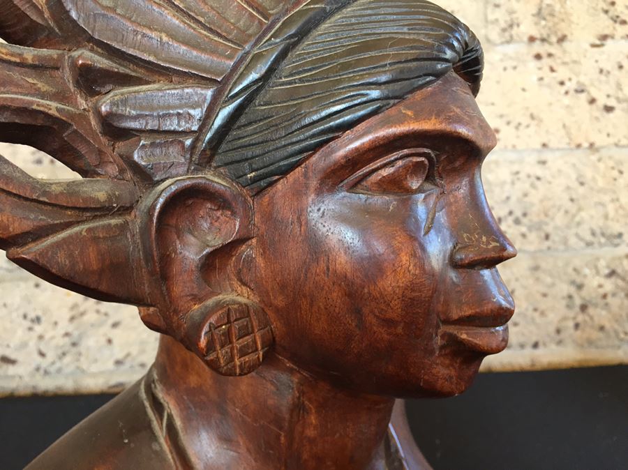 Nicely Carved Wooden Female Bust [Photo 6]
