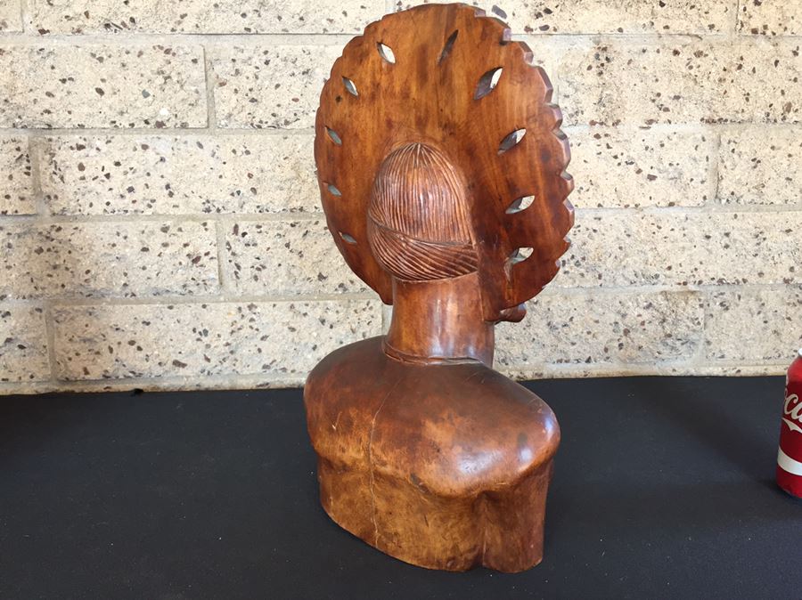 Nicely Carved Wooden Female Bust [Photo 8]