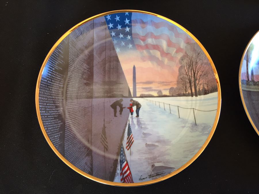 (6) Collection Of Franklin Mint Limited Edition Plates Friends Of The Vietnam Veterans Memorial By Dave Troutman [Photo 6]