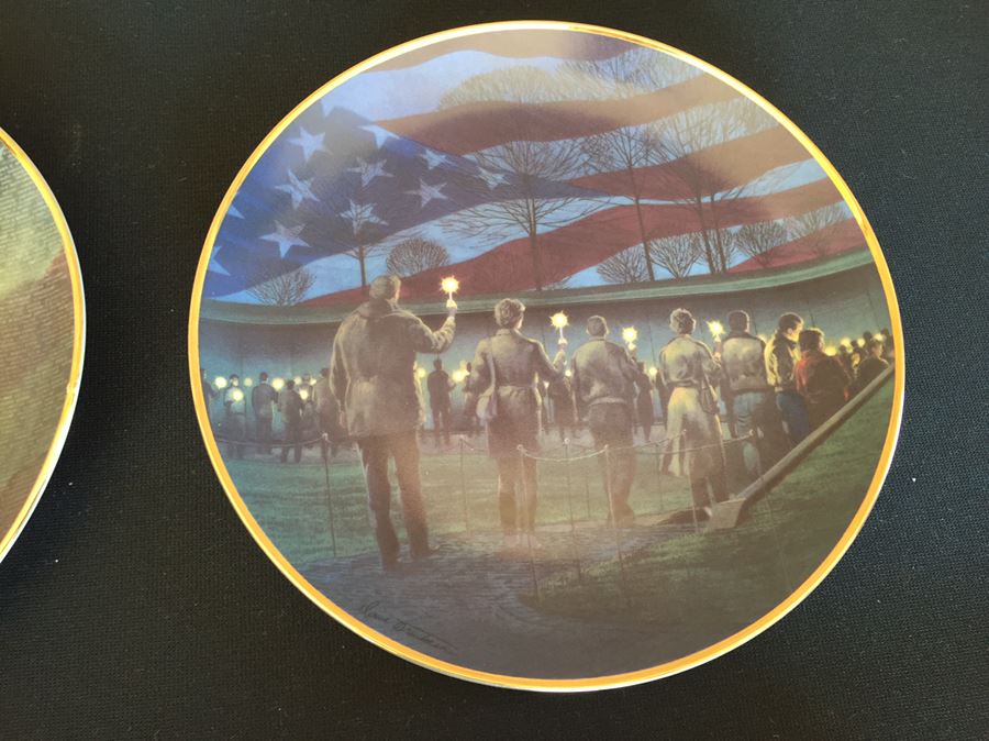(6) Collection Of Franklin Mint Limited Edition Plates Friends Of The Vietnam Veterans Memorial By Dave Troutman [Photo 5]