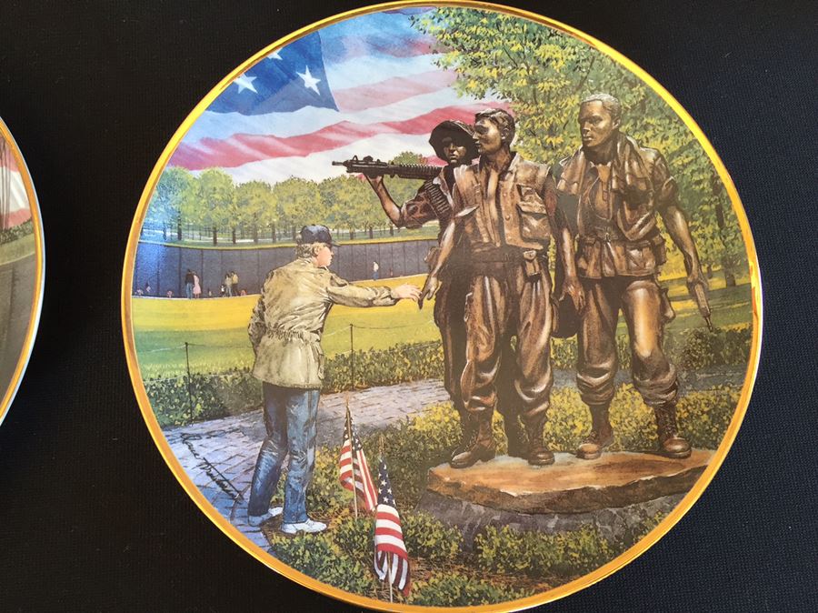 (6) Collection Of Franklin Mint Limited Edition Plates Friends Of The Vietnam Veterans Memorial By Dave Troutman [Photo 7]