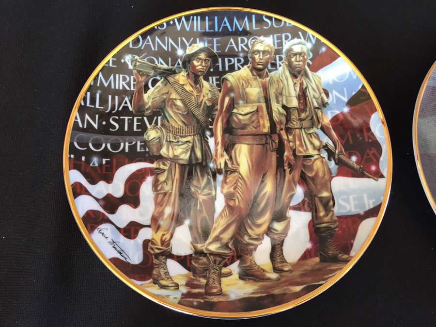 (6) Collection Of Franklin Mint Limited Edition Plates Friends Of The Vietnam Veterans Memorial By Dave Troutman [Photo 4]