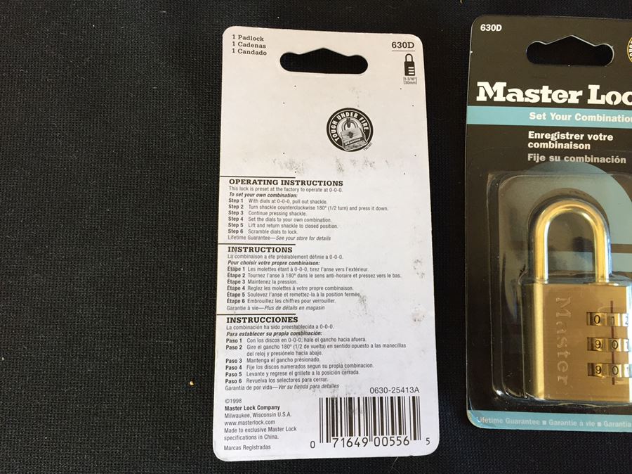 (8) New Master Locks Combination Lock [Photo 3]