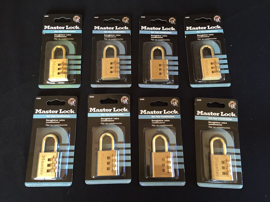 (8) New Master Locks Combination Lock
