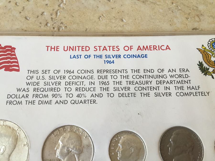 $10.00 Face Value 1964 or earlier 90% silver from an