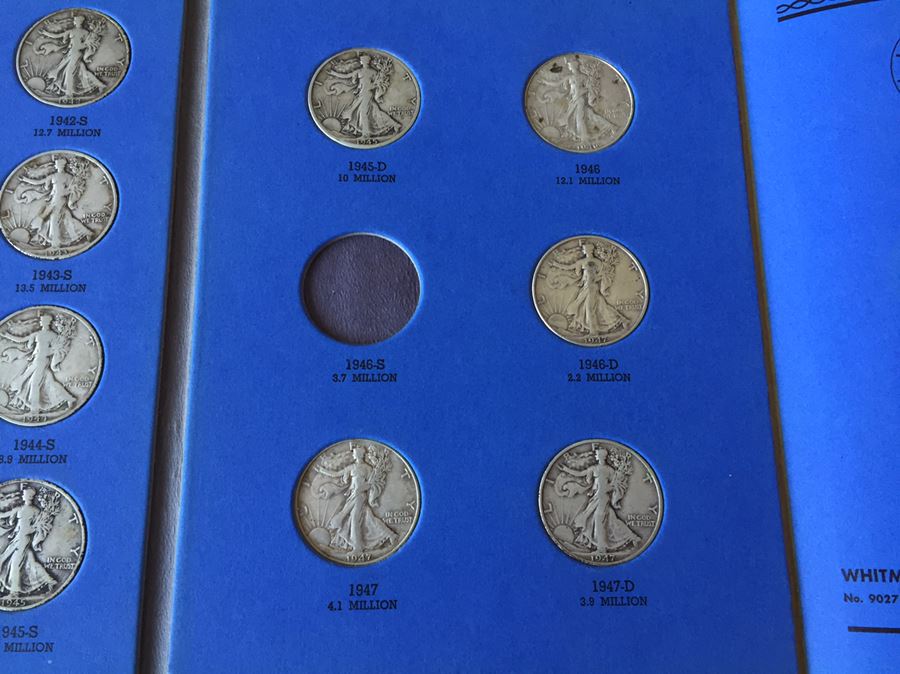 41 Liberty Standing Half Dollar Coins With Books Melt Value $293 [Photo 9]