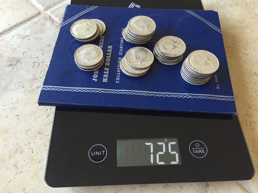 56 Kennedy Half Dollars $162 Melt Value With Coin Book 40% Silver [Photo 3]
