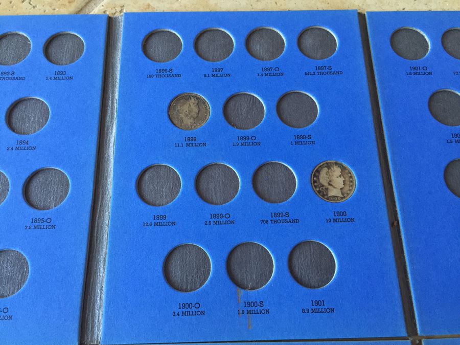 (8)  Barber Liberty Head 'Morgan' Quarters With Coin Books $29 Melt Value [Photo 8]