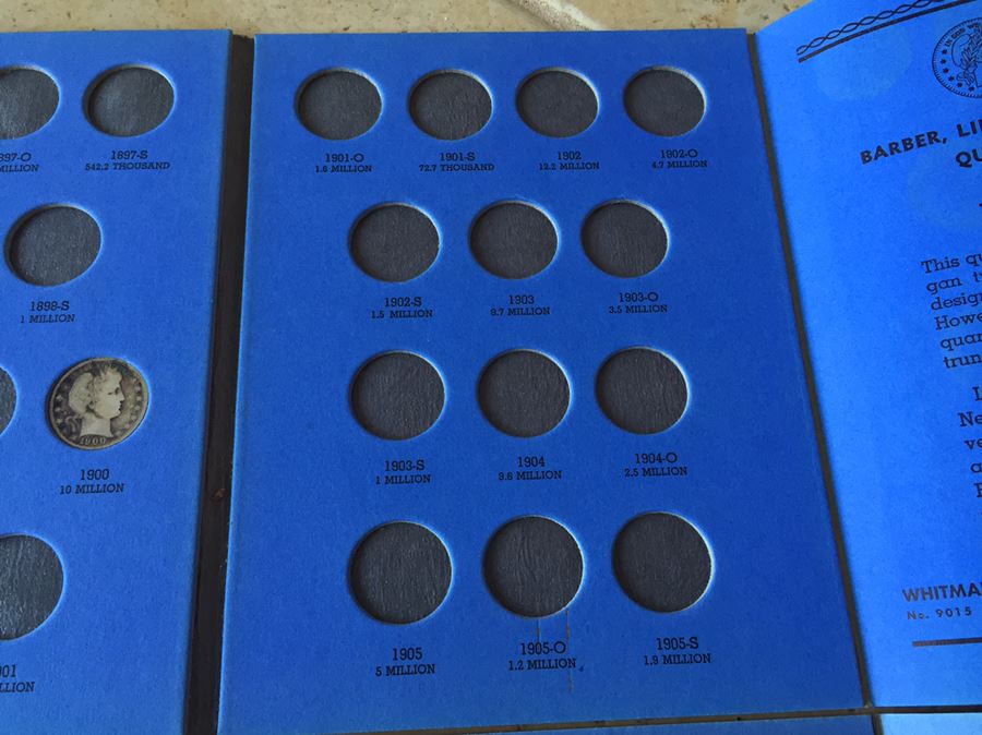 (8)  Barber Liberty Head 'Morgan' Quarters With Coin Books $29 Melt Value [Photo 6]