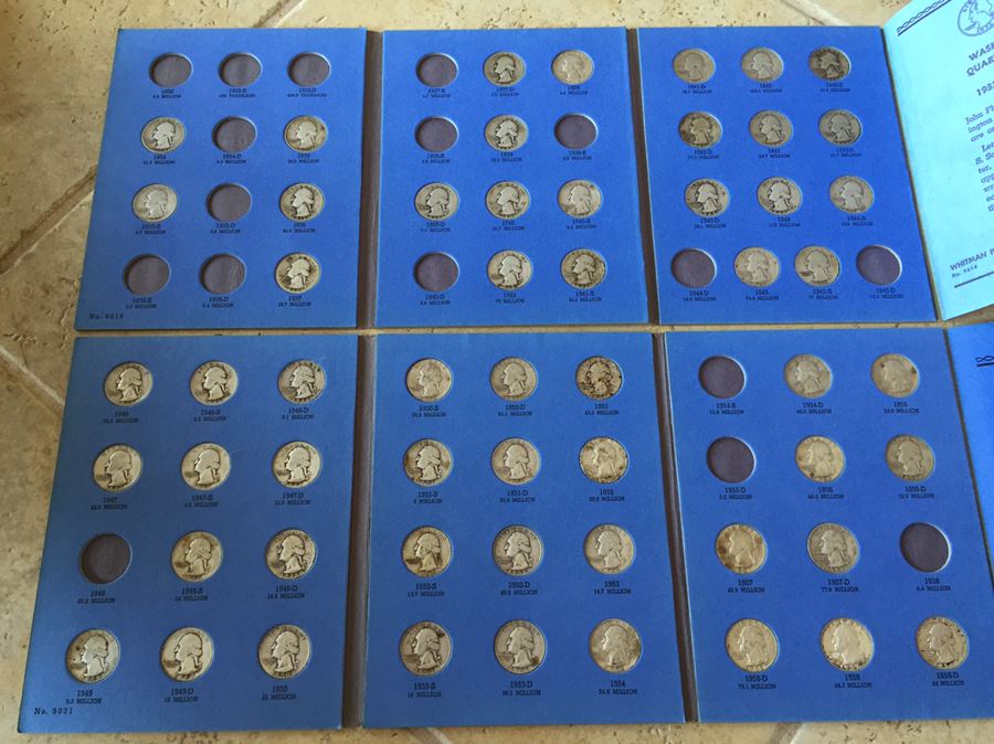 56 Washington Head Quarters Silver $200 Melt Value With Coin Books [Photo 2]