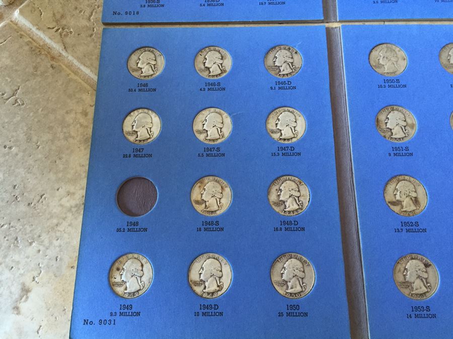 56 Washington Head Quarters Silver $200 Melt Value With Coin Books [Photo 6]