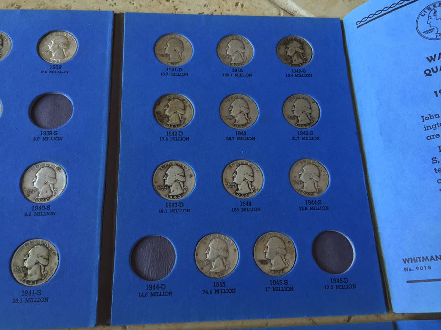 56 Washington Head Quarters Silver $200 Melt Value With Coin Books [Photo 4]