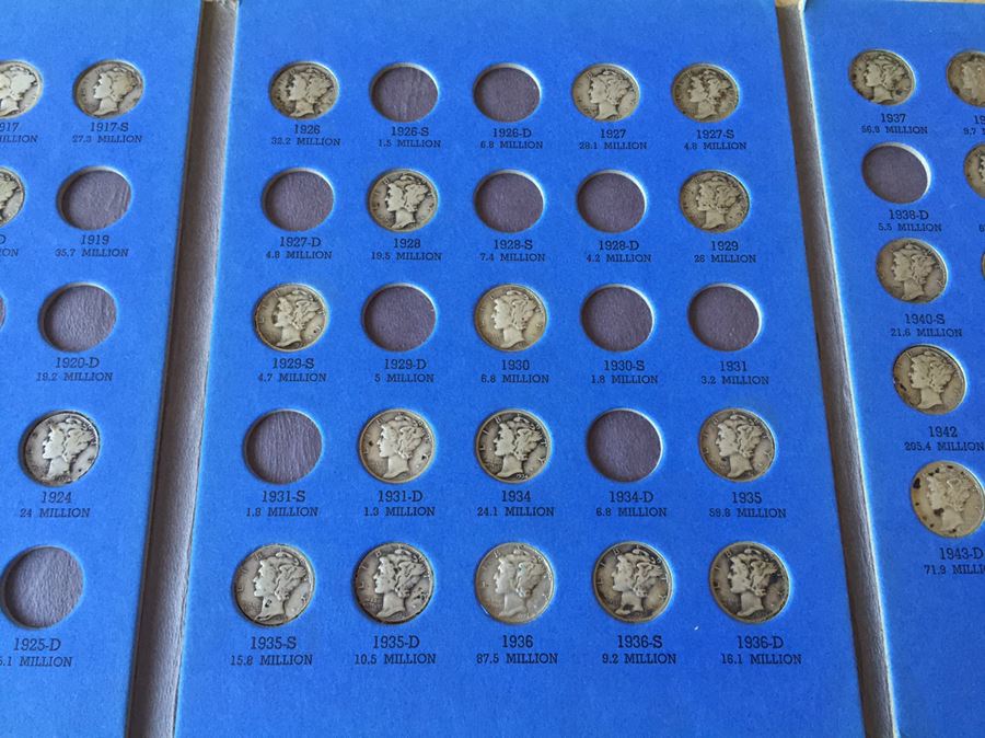 60 Mercury Head Dimes And 118 Roosevelt Dimes With Coin Books Silver $255 Melt Value [Photo 12]